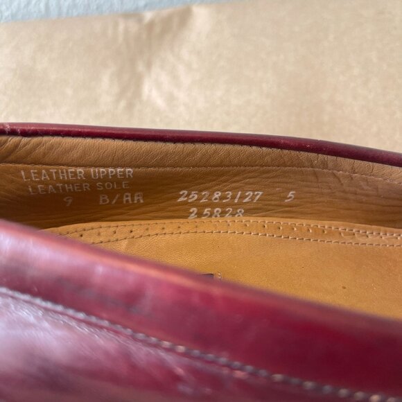 Bostonian Crown Windsor Mens Burgundy Leather‎ Loafers Size 9 - Picture 4 of 16